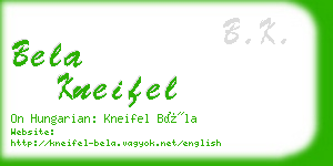 bela kneifel business card